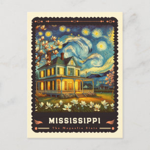 Mississippi   Vincent Van Gogh Inspired Postcard