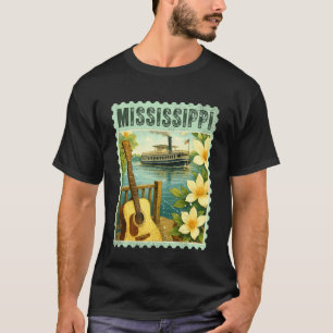 Mississippi Vintage Stamp Souvenir Meet Me In Miss T-Shirt