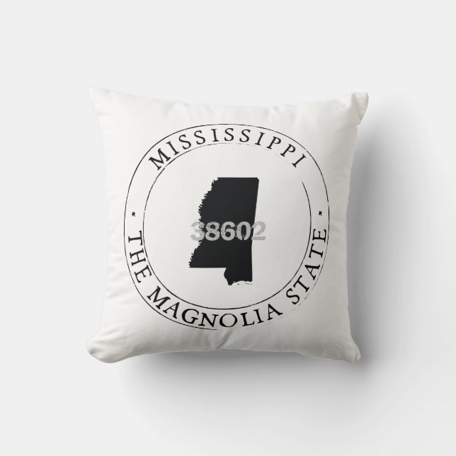 Mississippi Zip Code Pillow (Front)
