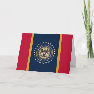 Mississippian Flag & Seal, Flag of Mississippi Card
