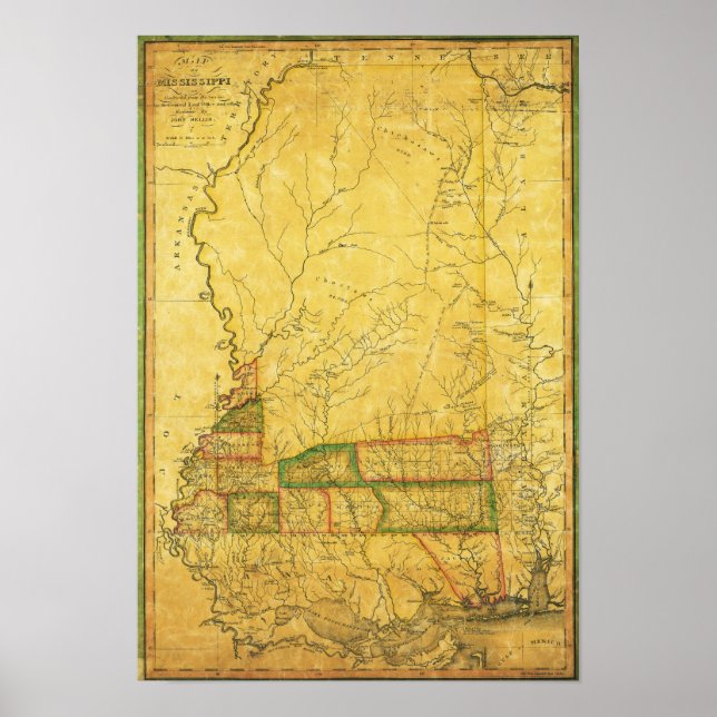 MississippiPanoramic MapMississippi Poster (Front)