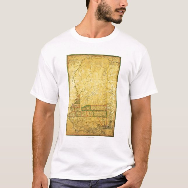 MississippiPanoramic MapMississippi T-Shirt (Front)