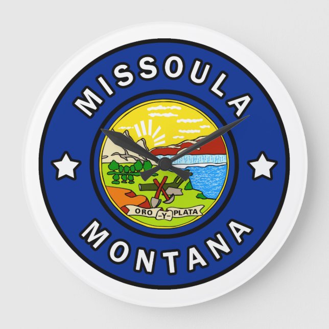 Missoula Montana Large Clock (Front)