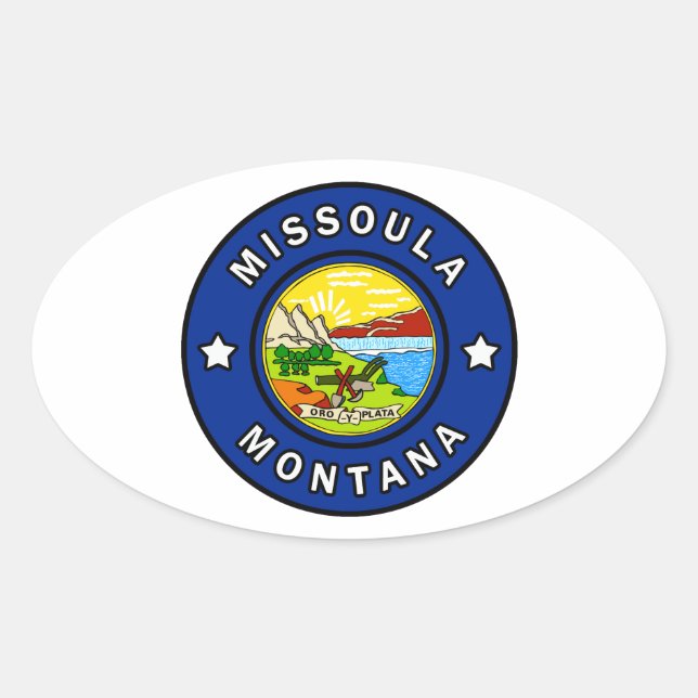 Missoula Montana Oval Sticker (Front)