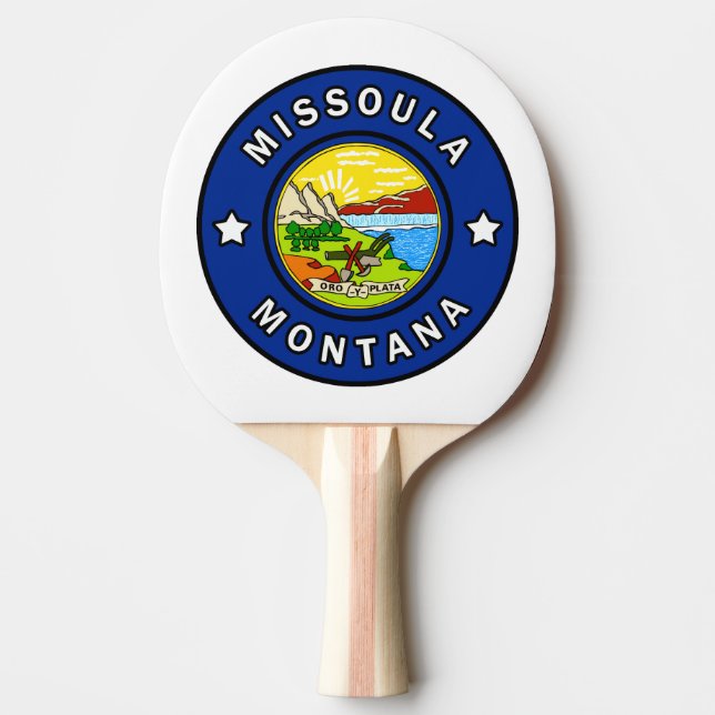 Missoula Montana Ping Pong Paddle (Front)