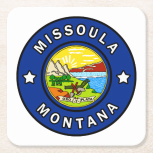 Missoula Montana Square Paper Coaster
