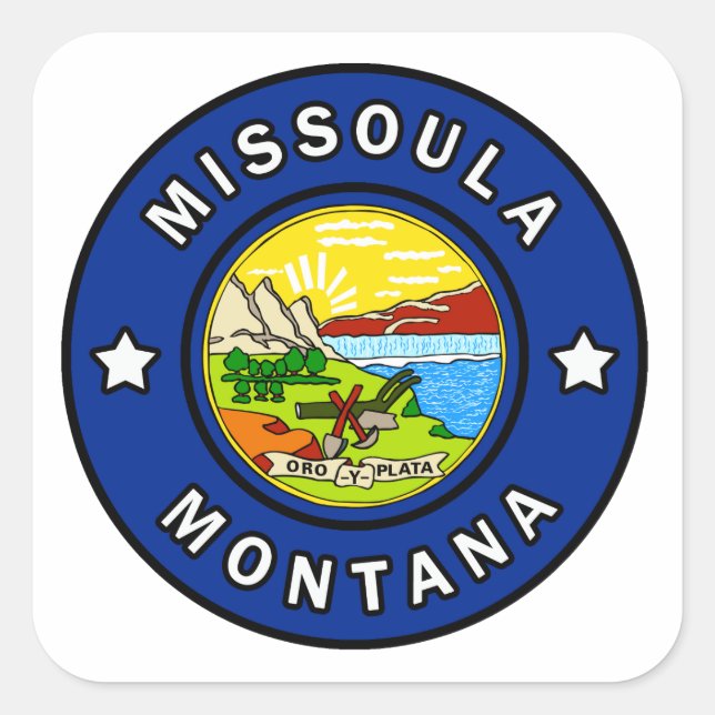 Missoula Montana Square Sticker (Front)