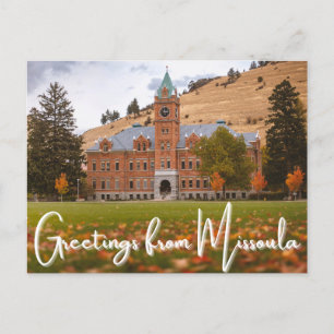 Missoula Montana University of Montana Postcard