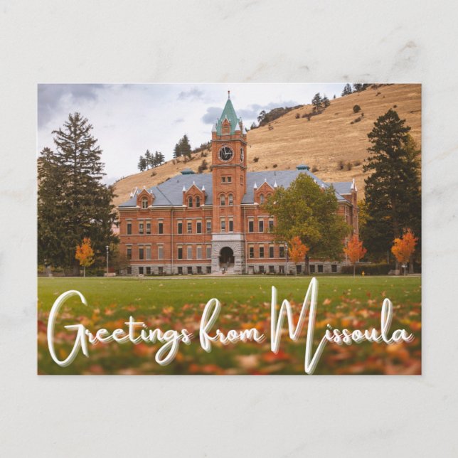 Missoula Montana University of Montana Postcard (Front)