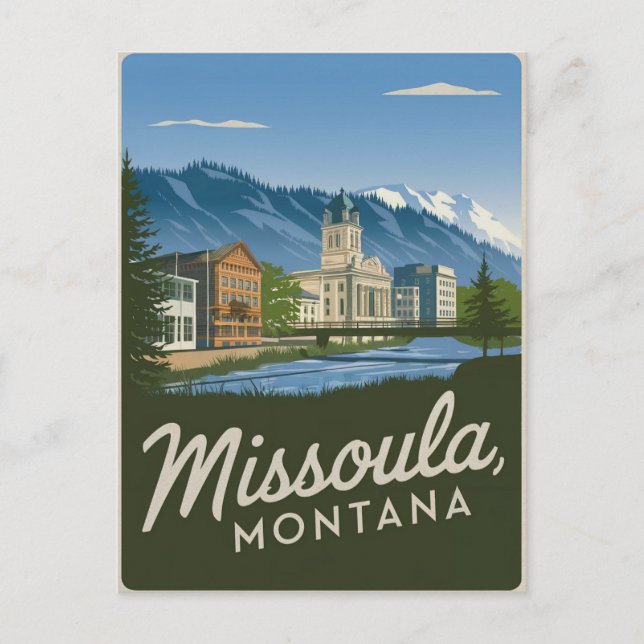Missoula Montana Vintage Postcard (Front)