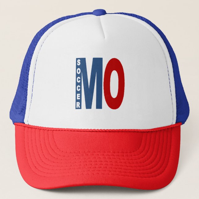 MISSOURCE SOCCER blue white trucker cap (Front)