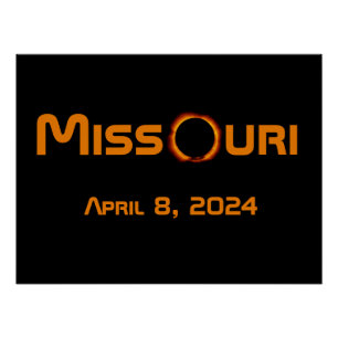 Missouri 2024 Total Solar Eclipse Poster