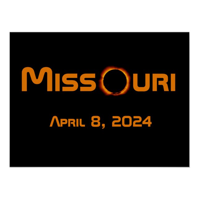 Missouri 2024 Total Solar Eclipse  Poster (Front)