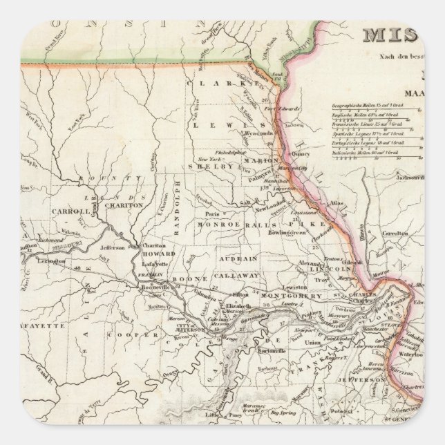 Missouri 2 square sticker (Front)