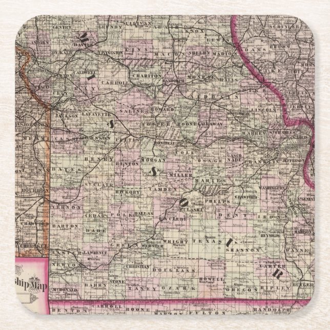 Missouri 7 square paper coaster (Front)
