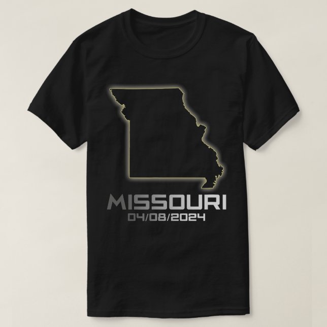 Missouri America Astronomy otal Solar Eclipse 2024 T-Shirt (Design Front)