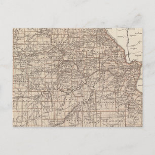Missouri Atlas Map Postcard