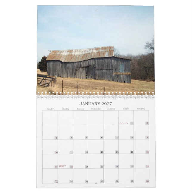 Missouri Barns Calendar (Jan 2027)
