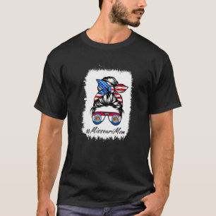 Missouri Bleached Messy Bun Mother's Day T-Shirt