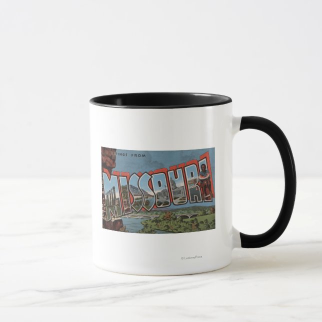 Missouri (Bridge View) - Large Letter Scenes Mug (Right)