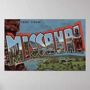 Missouri (Bridge View) - Large Letter Scenes Poster