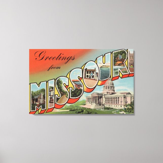 Missouri (Capital Building) - Large Letter Canvas Print (Front)