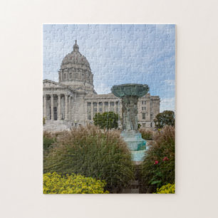 Missouri Capitol And Fountain Jigsaw Puzzle