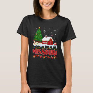 Missouri Christmas Tree Light Pyjama State of Miss T-Shirt