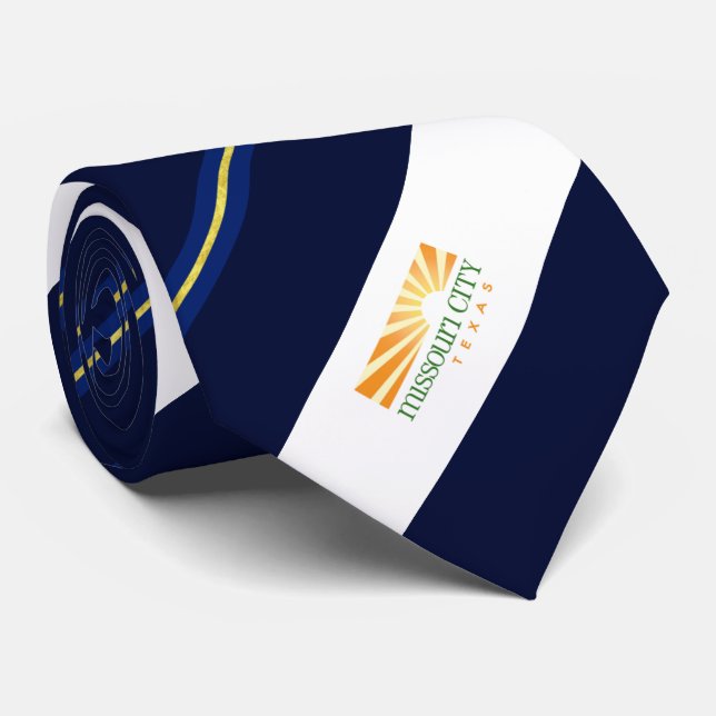 Missouri City (Texas) city flag Neck Tie (Rolled)