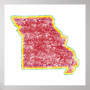 missouri colour grunge poster