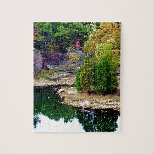 Missouri Fall Trees Photograph Jigsaw Puzzle (Vertical)