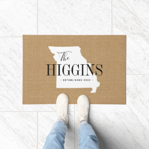 Missouri Family Monogram State Doormat