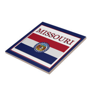 Missouri Flag Design Tile