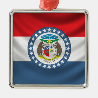 Missouri Flag Metal Tree Decoration