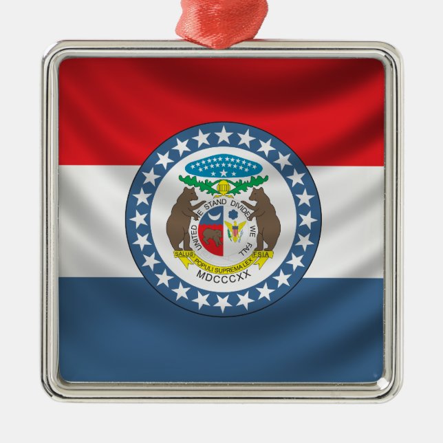Missouri Flag Metal Tree Decoration (Front)