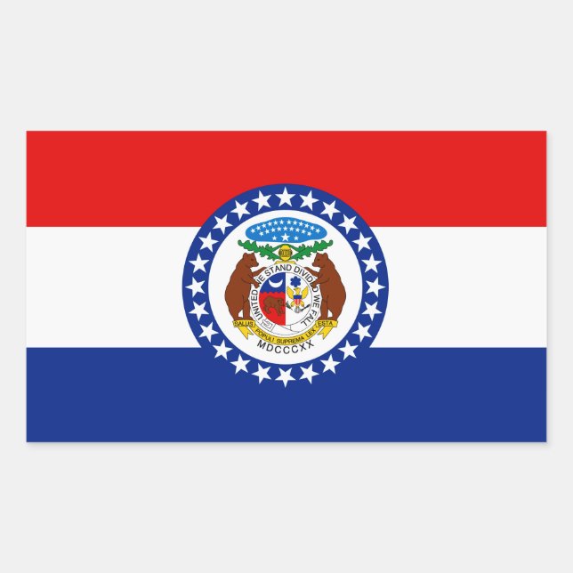 Missouri Flag Rectangular Sticker (Front)
