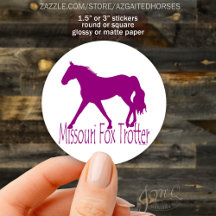 Missouri Fox Trotter Horse Silhouette Purple