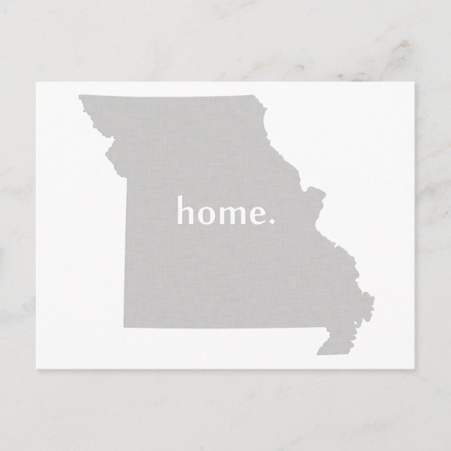 Missouri home silhouette state map postcard (Front)