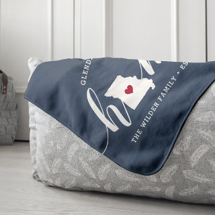 Missouri Home State Personalised Sherpa Blanket