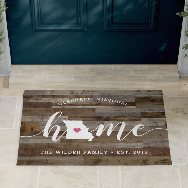 Missouri Home State Personalised Wood Look Doormat (Creator Uploaded)
