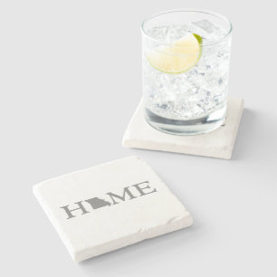 Missouri Home State Word Art Stone Coaster