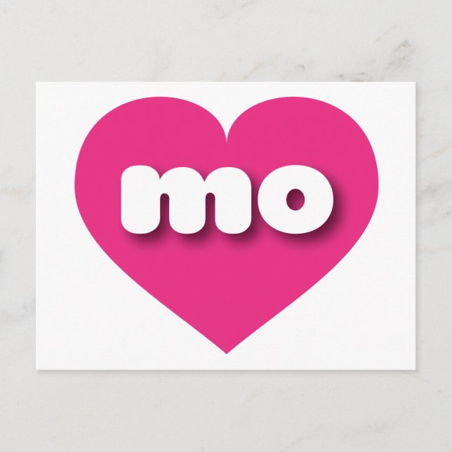 Missouri hot pink heart - I love mo Postcard (Front)