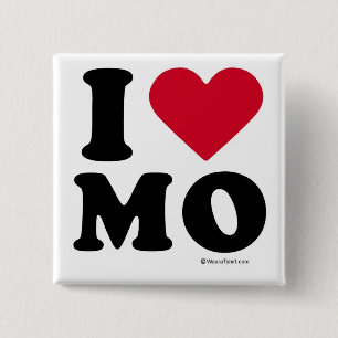 MISSOURI - "I LOVE MO" "I LOVE MISSOURI" 15 CM SQUARE BADGE