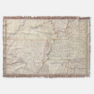 Missouri, Ill, Ky, Tenn, Ala, Miss, Ark Throw Blanket