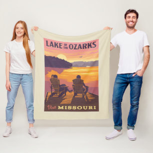Missouri Lake of the Ozarks Fleece Blanket
