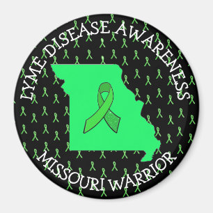 Missouri Lyme Disease Ribbons Awareness Magnet