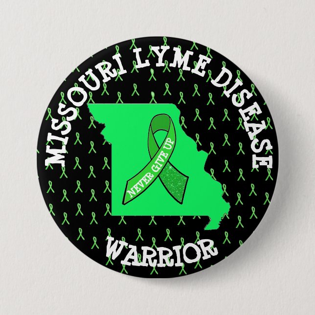 Missouri Lyme Disease WARRIOR Button (Front)