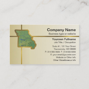 Missouri Map Business Card