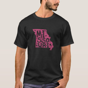 Missouri Map Outline USA America T-Shirt
