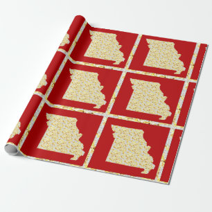 MISSOURI MAP WRAPPING PAPER